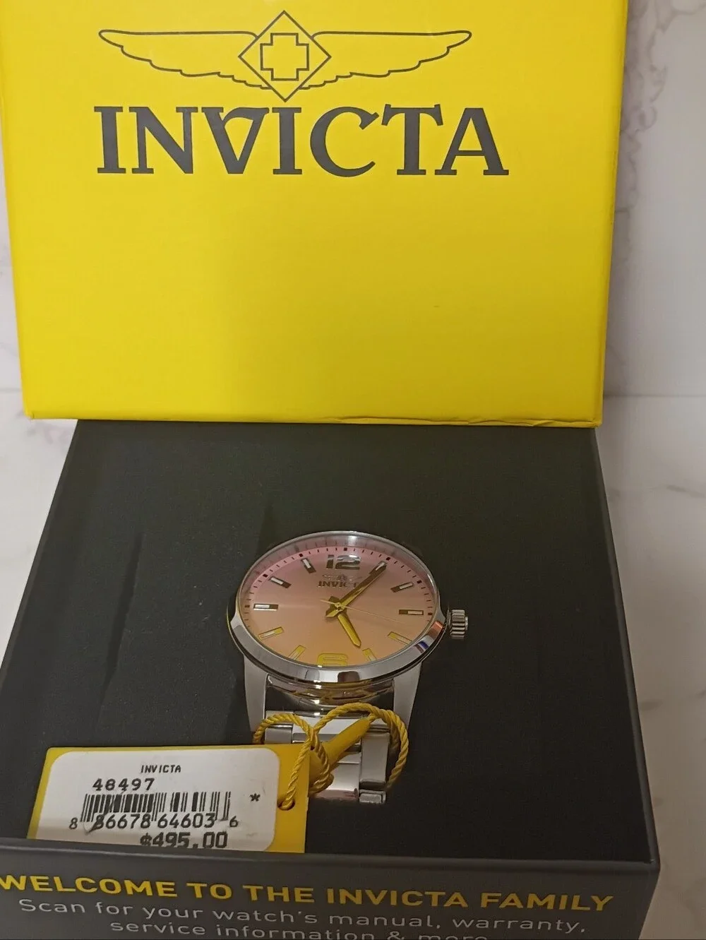 INVICTA Celestial Quartz Pink Dial Watch - NWT